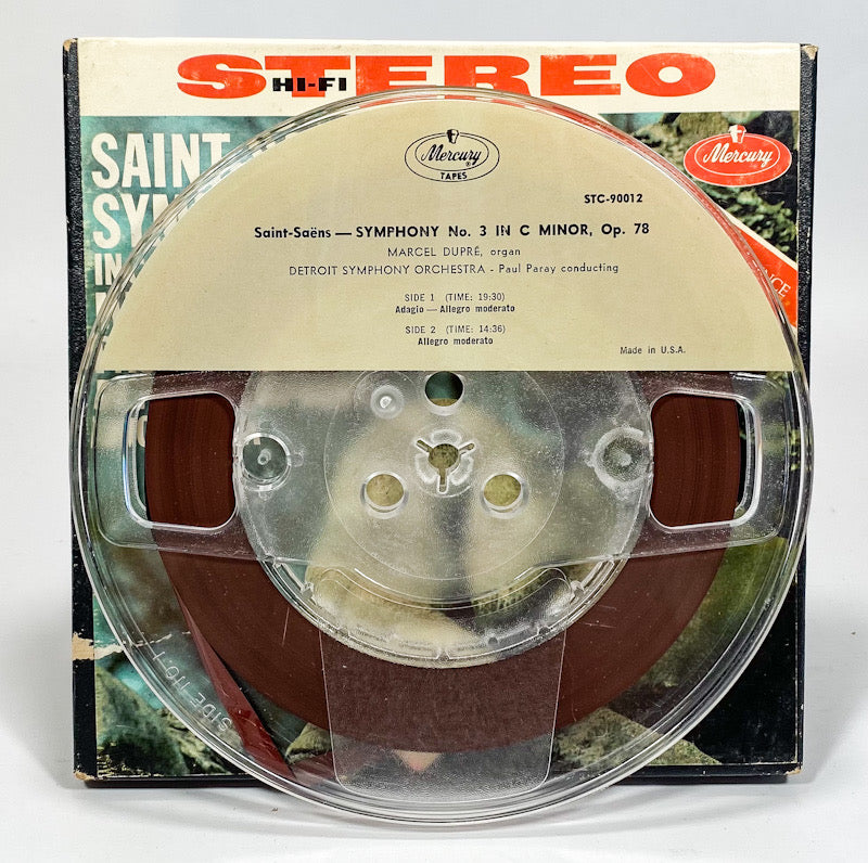 Saint-Saens Symphony No. 3 Paul Paray Dupre Reel to Reel Tape 7 1/2 IPS Mercury