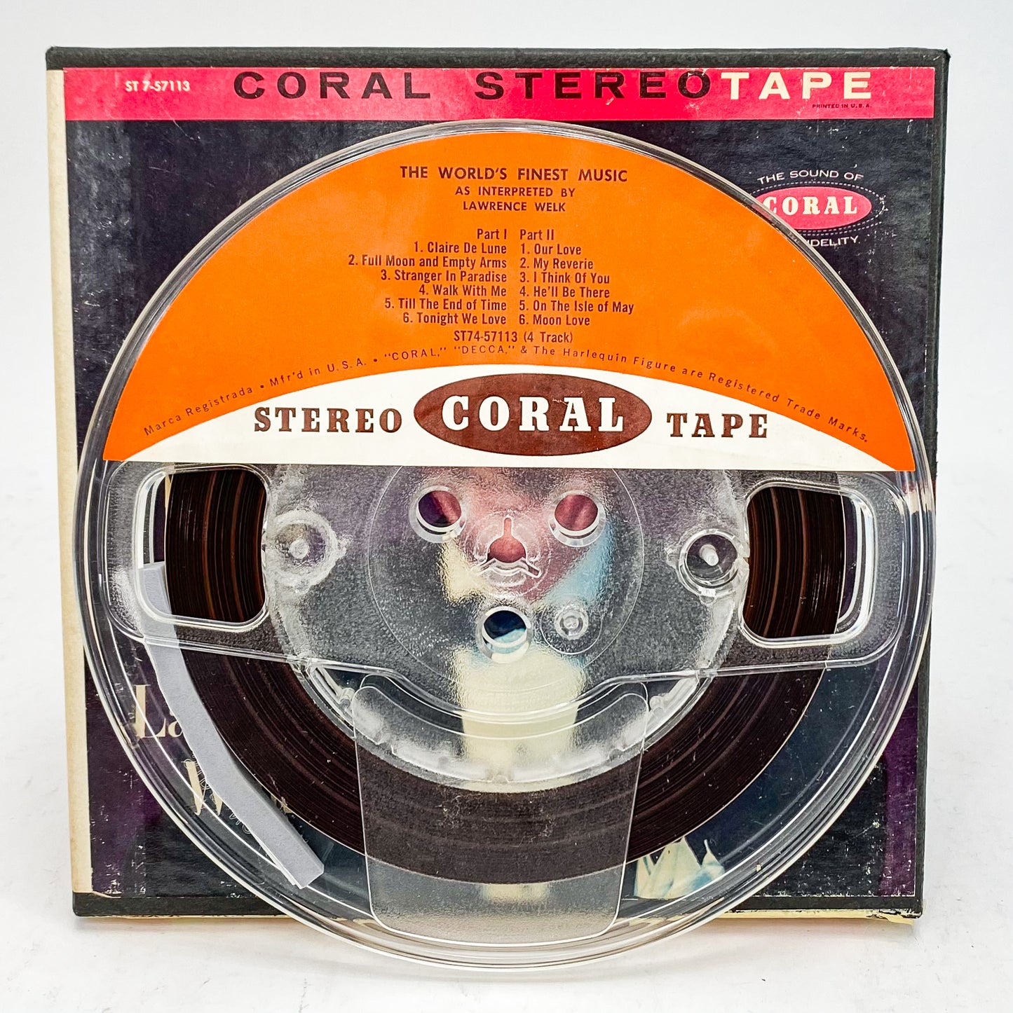 The World's Finest Music Lawrence Welk Reel to Reel Tape 7 1/2 IPS Coral