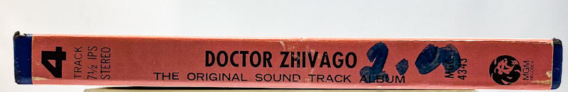 Doctor Zhivago Original Soundtrack Reel to Reel Tape 7 1/2 IPS MGM