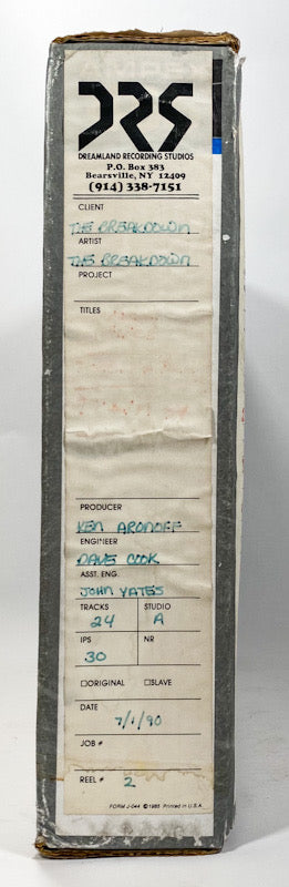 The Breakdown Master 30 IPS 10.5" Ampex 456 Reel to Reel Tape Dreamland Studios