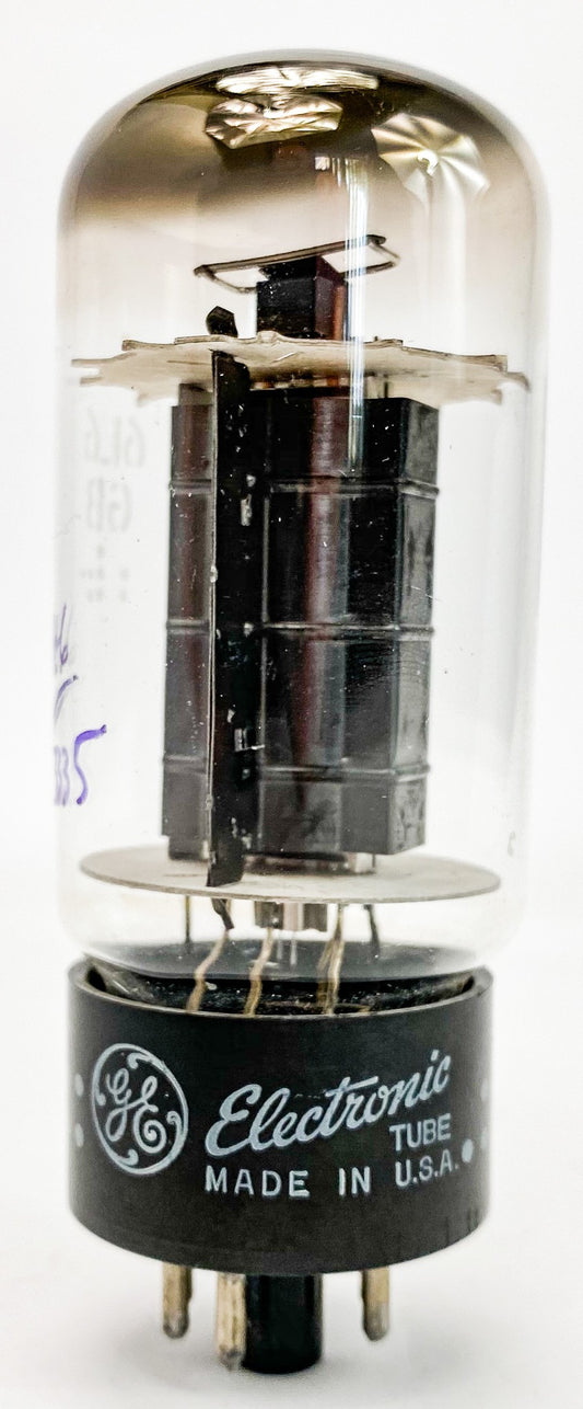 GE 6L6GB Black Plate Top D Getter Vacuum Tube