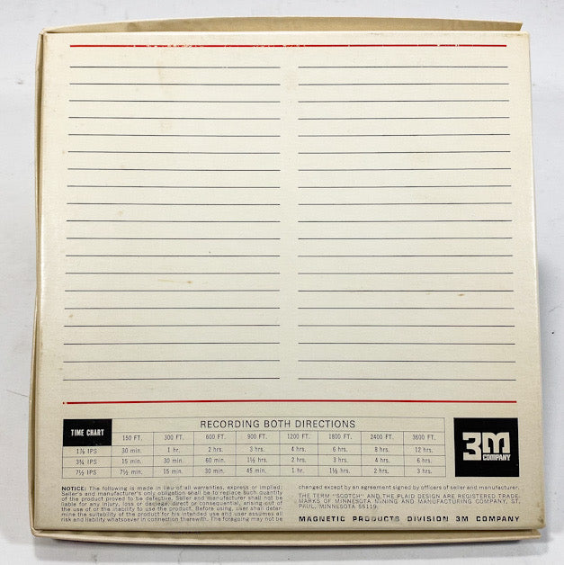 3M Scotch Empty 7" Reel To Reel Tape In Box RB-7 Professional