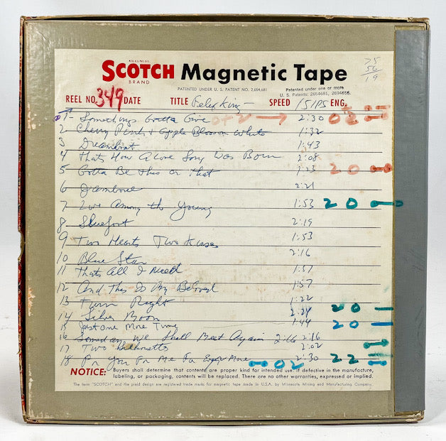 Felix King Master 15 IPS 10 1/2" Audiotape Reel to Reel Tape #349