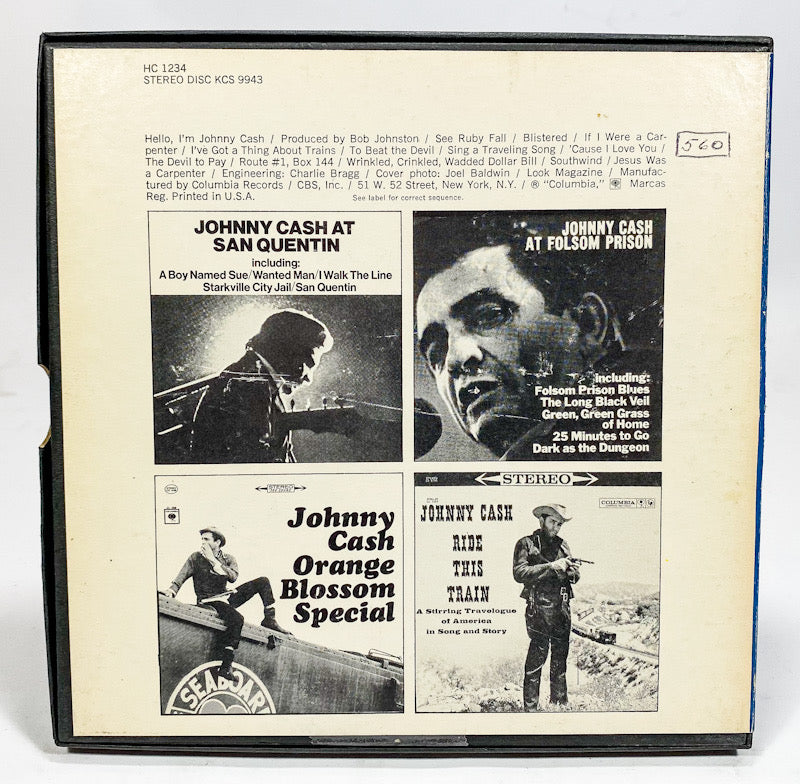 Hello I'm Johnny Cash by Johnny Cash Reel to Reel Tape 3 3/4 IPS Columbia