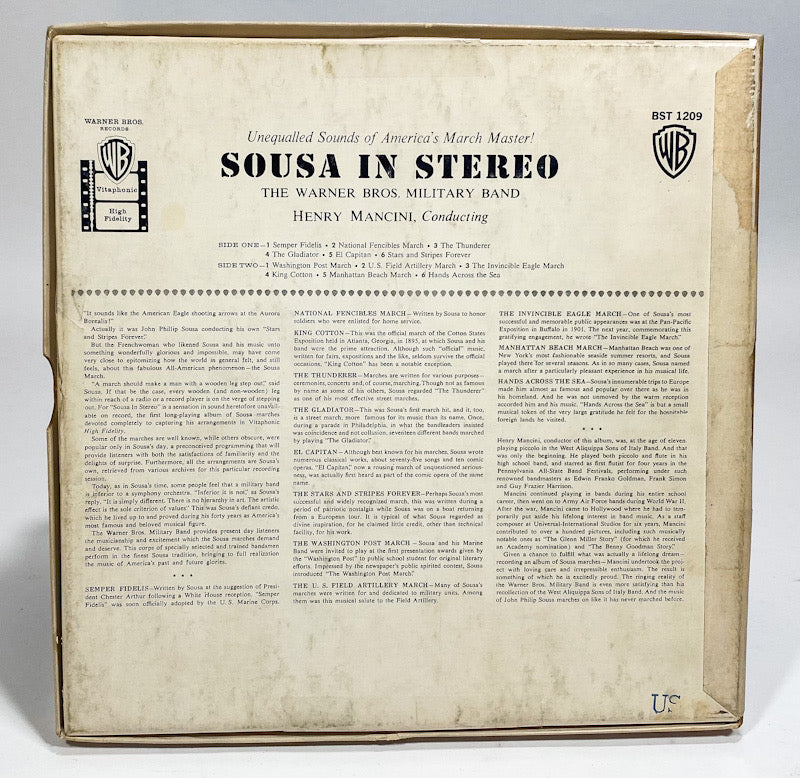 Sousa In Stereo Henry Mancini Reel to Reel Tape 7 1/2 IPS Warner Bros