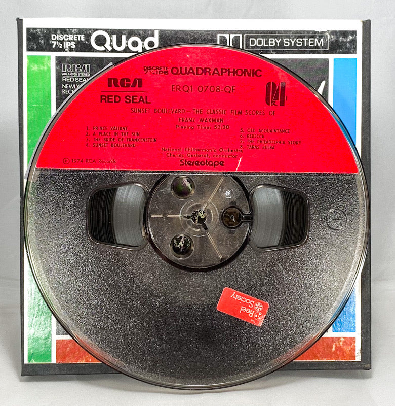 Sunset Boulevard Film Scores by Waxman Gerhardt Quad Reel Tape 7 1/2 IPS RCA