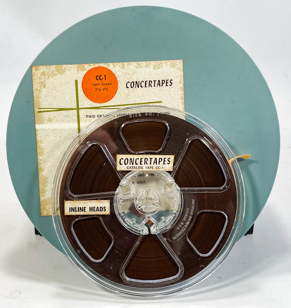Demonstration Catalog Reel to Reel Tape 7 1/2 IPS Concertapes Two Track