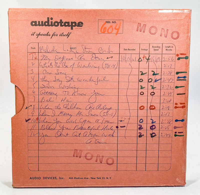 Malcolm Lockyer Octet Master 15 IPS 10.5" Reel to Reel Tape 604 Mono