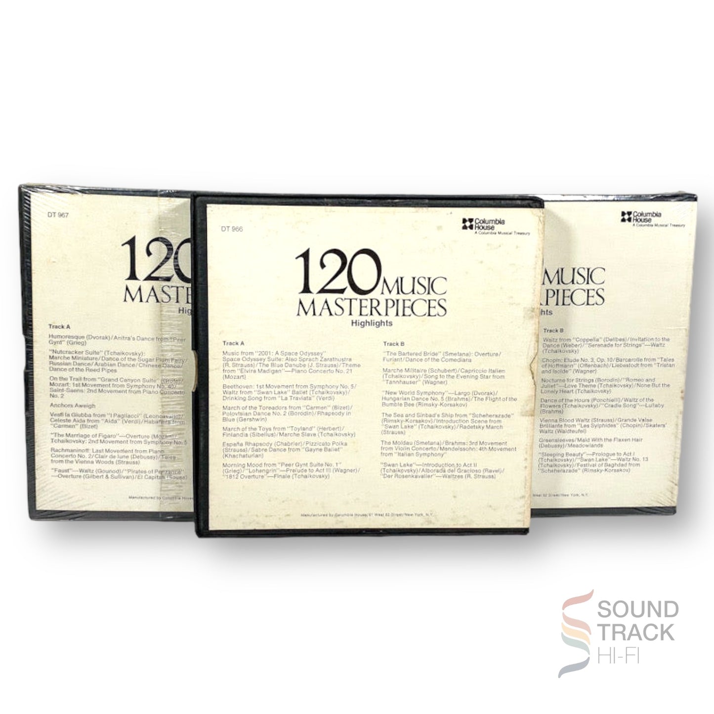 120 Music Masterpieces Vol 1 2 & 3 Reel to Reel Tape 3 3/4 IPS Columbia New