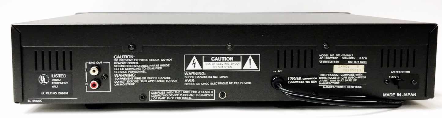 Carver DTL-200MK2 CD Player