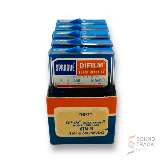 Sprague 0.1 uf 600 VDC Black Beauty Capacitors Case of 24