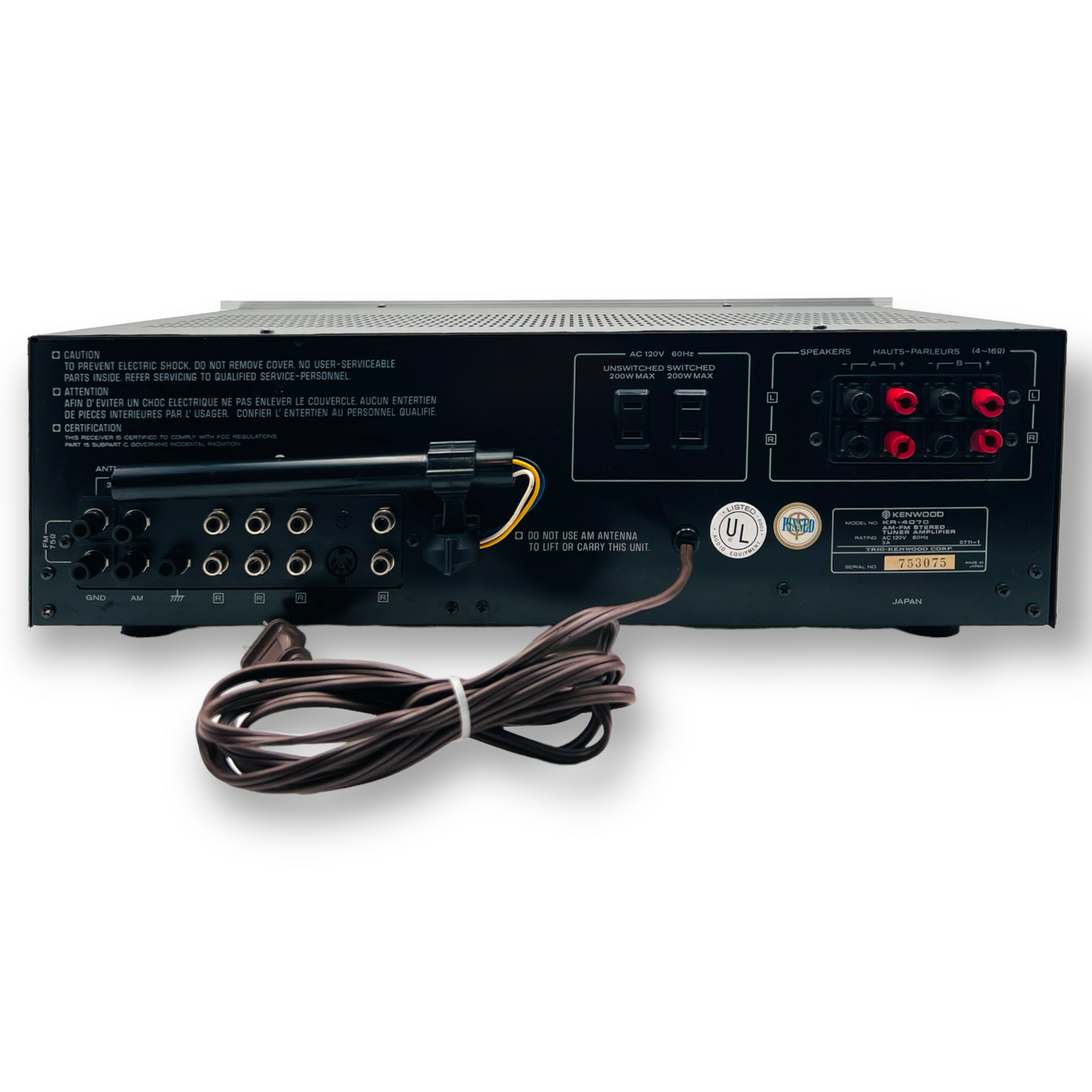 Kenwood KR-4070 40 Watt Stereo Receiver