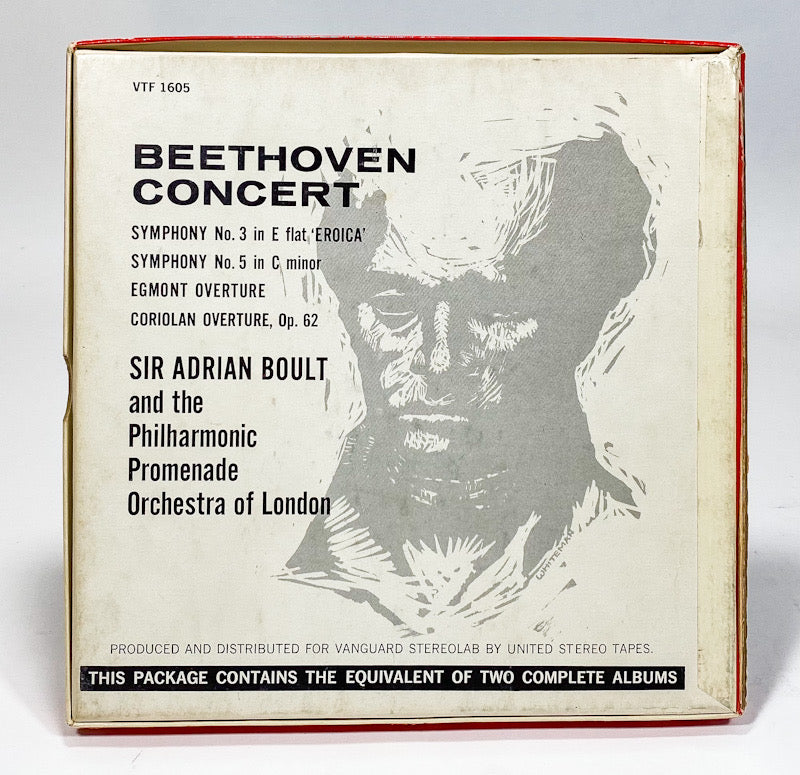 Beethoven Concert Sir Adrian Boult Reel to Reel Tape 7 1/2 IPS Vanguard