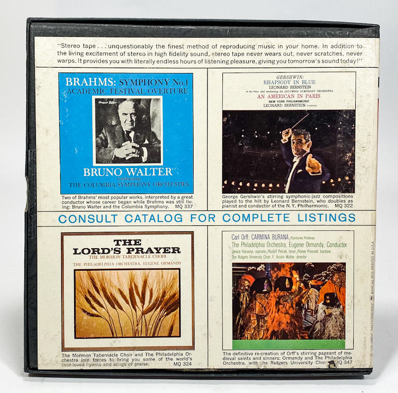 Glorious Sound Of Christmas Eugene Ormandy Reel to Reel Tape 7 1/2 IPS Columbia