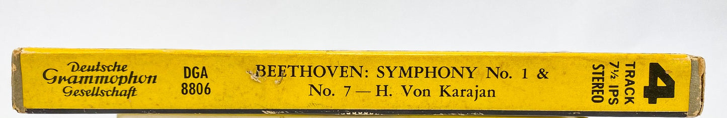 Beethoven Symphony 7 & 1 Herbert Von Karajan Reel to Reel Tape 7.5 IPS Deutsche