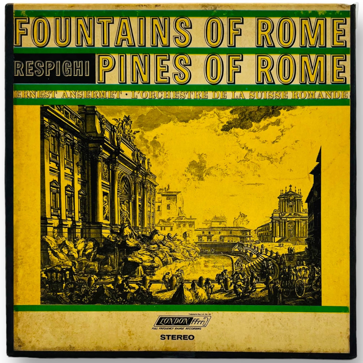 Respighi Fountains Of Rome Pines Of Rome Ansermet Reel to Reel Tape 7.5"London