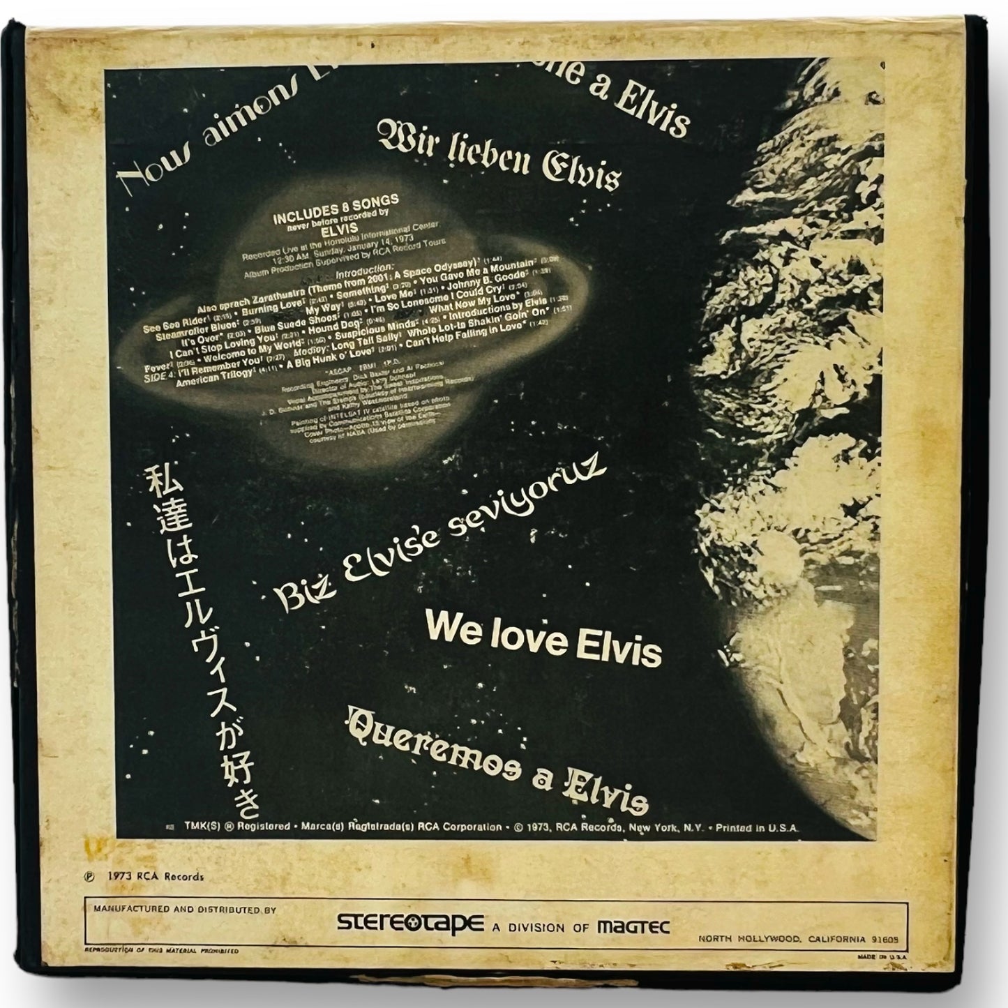 Aloha From Hawaii Via Satellite Elvis Presley Quadraphonic Reel to Reel Tape RCA