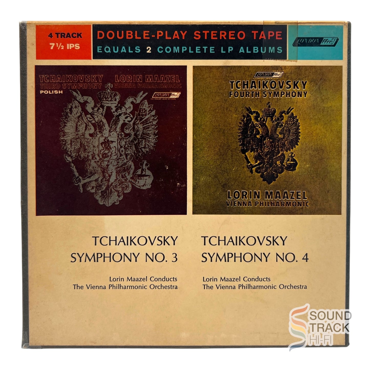 Tchaikovsky Symphony 3 & 4 Vienna Philharmonic Maazel 7.5 IPS Reel Tape London