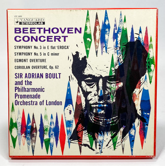 Beethoven Concert Sir Adrian Boult Reel to Reel Tape 7 1/2 IPS Vanguard