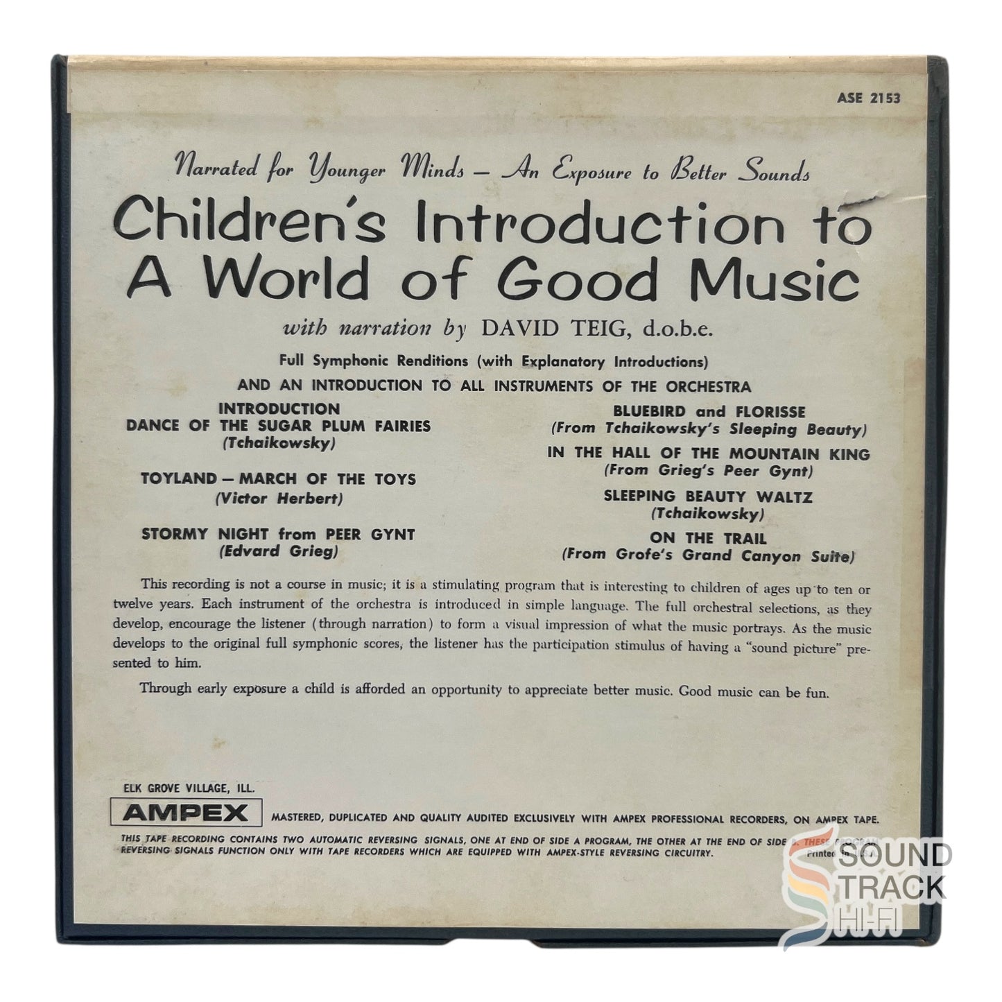 The Children's Introduction To The Orchestra 3 3/4 IPS Reel Tape Audio Spectrum