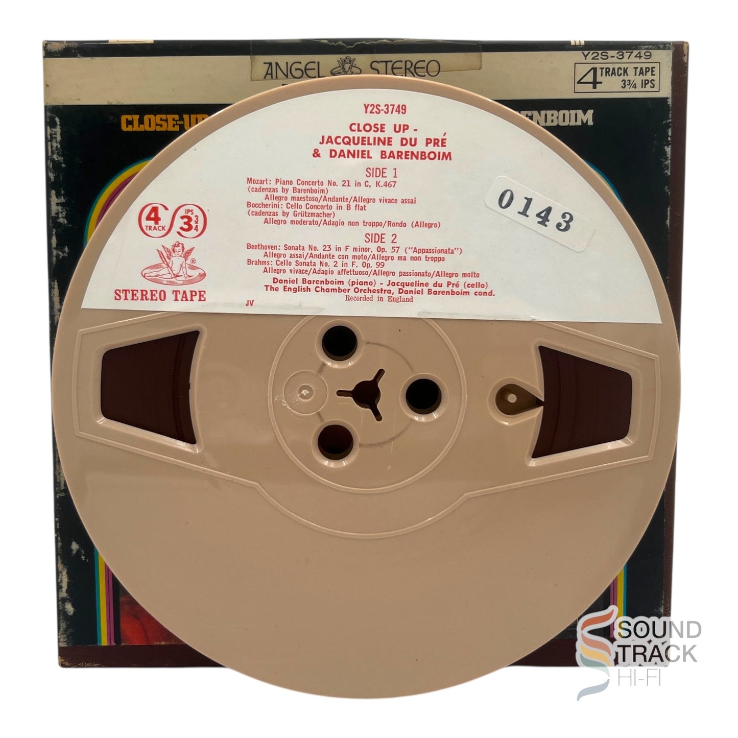 Close-Up By Jacqueline Du Pre And Daniel Barenboim 3 3/4 IPS Reel Tape Angel