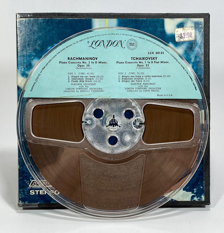 Rachmaninov Tchaikovsky Ashkenazy Maazel Reel to Reel Tape 7 1/2 IPS London