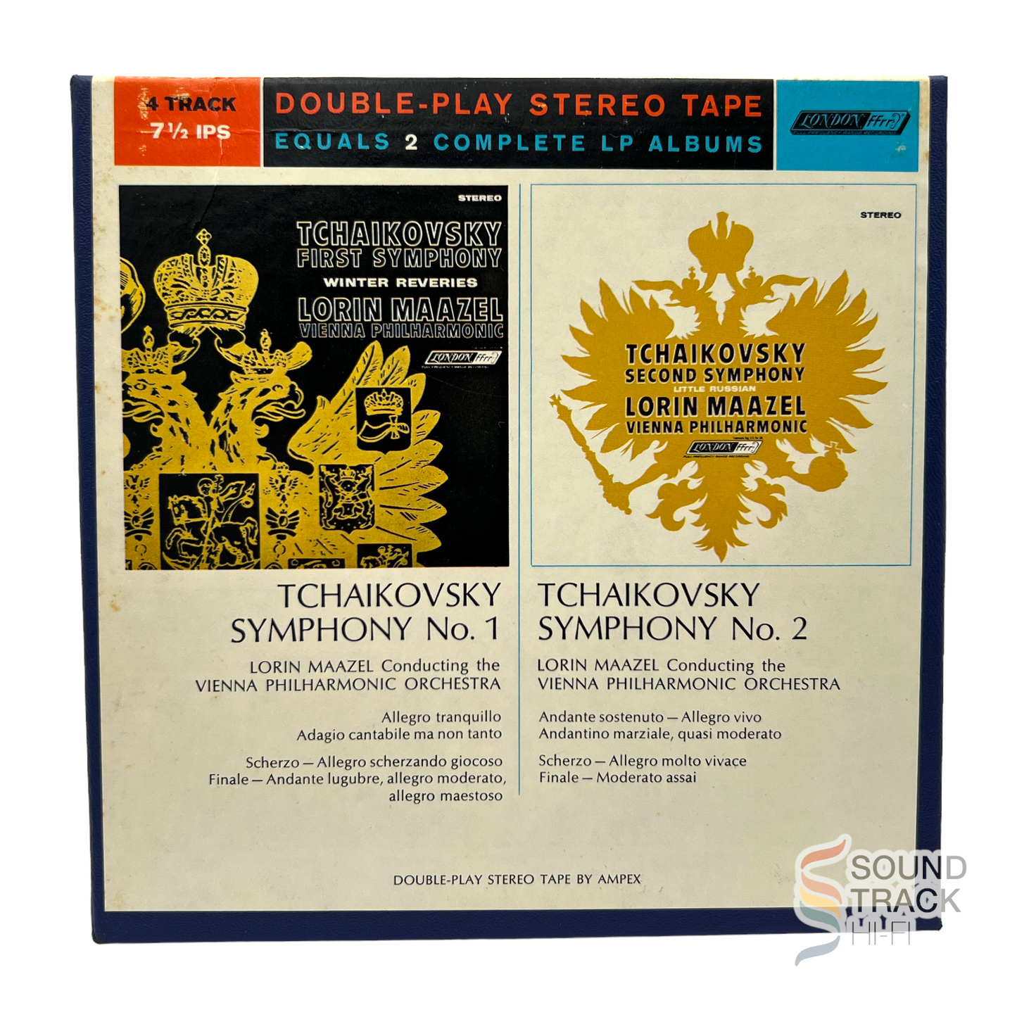 Tchaikovsky Symphony No. 1 & 2 Vienna Philharmonic 7 1/2 IPS Reel Tape London