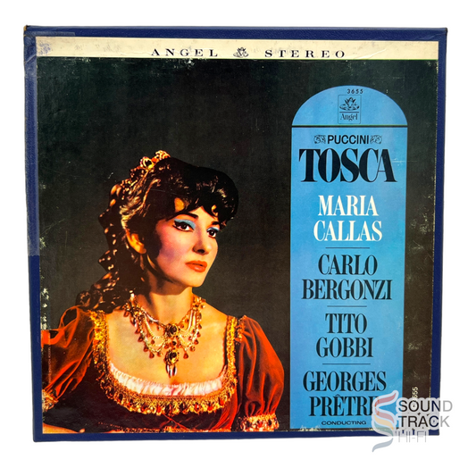 Puccini Tosca Callas Bergonzi Gobbi Pretre 7 1/2 IPS Reel To Reel Tape Angel