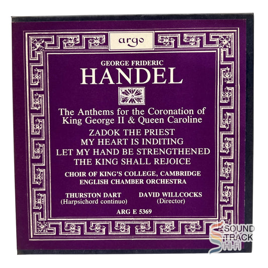 Handel: Coronation Anthems Thurston Dart Willcocks 7 1/2 IPS Reel Tape Dolby