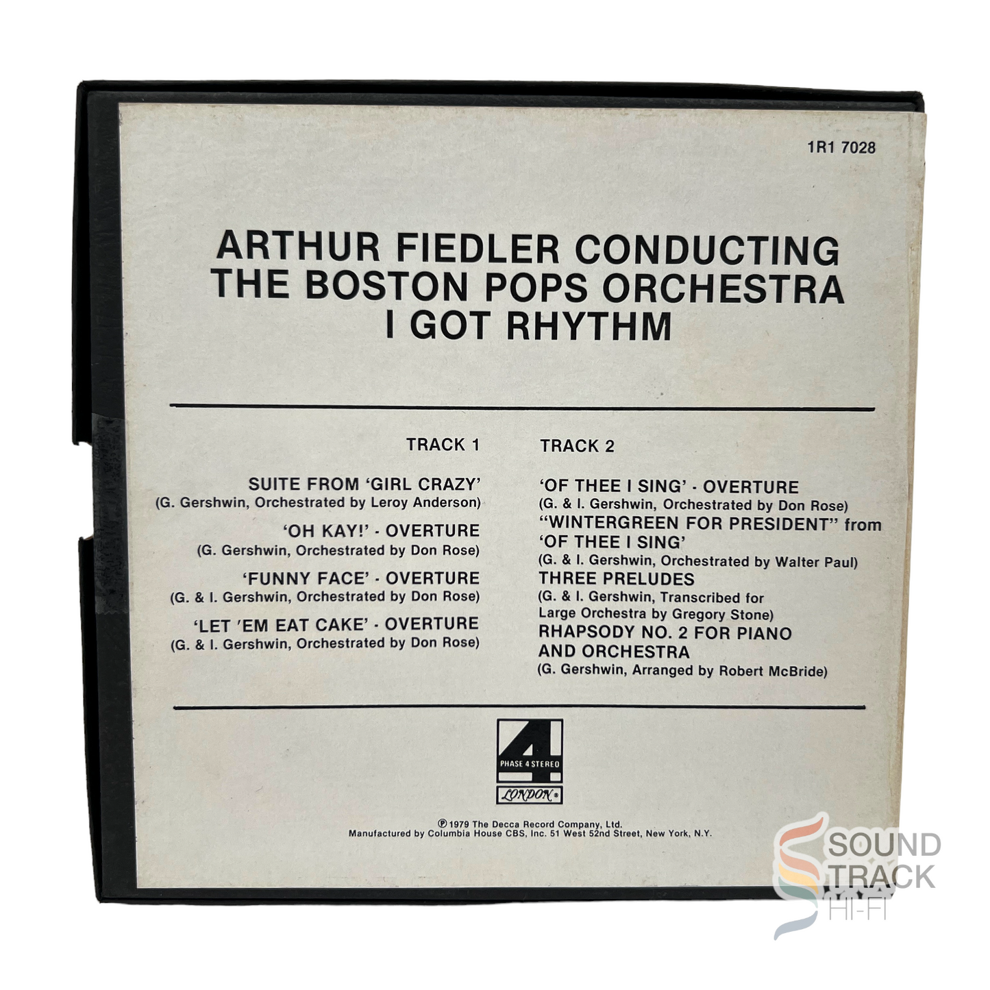 Fiedler Conducts Gershwin I Got Rhythm Boston Pops 7 1/2 IPS Reel Tape London