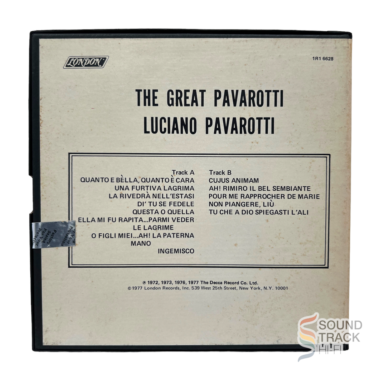 The Great Pavarotti by Luciano Pavarotti 7 1/2 IPS Reel Tape London