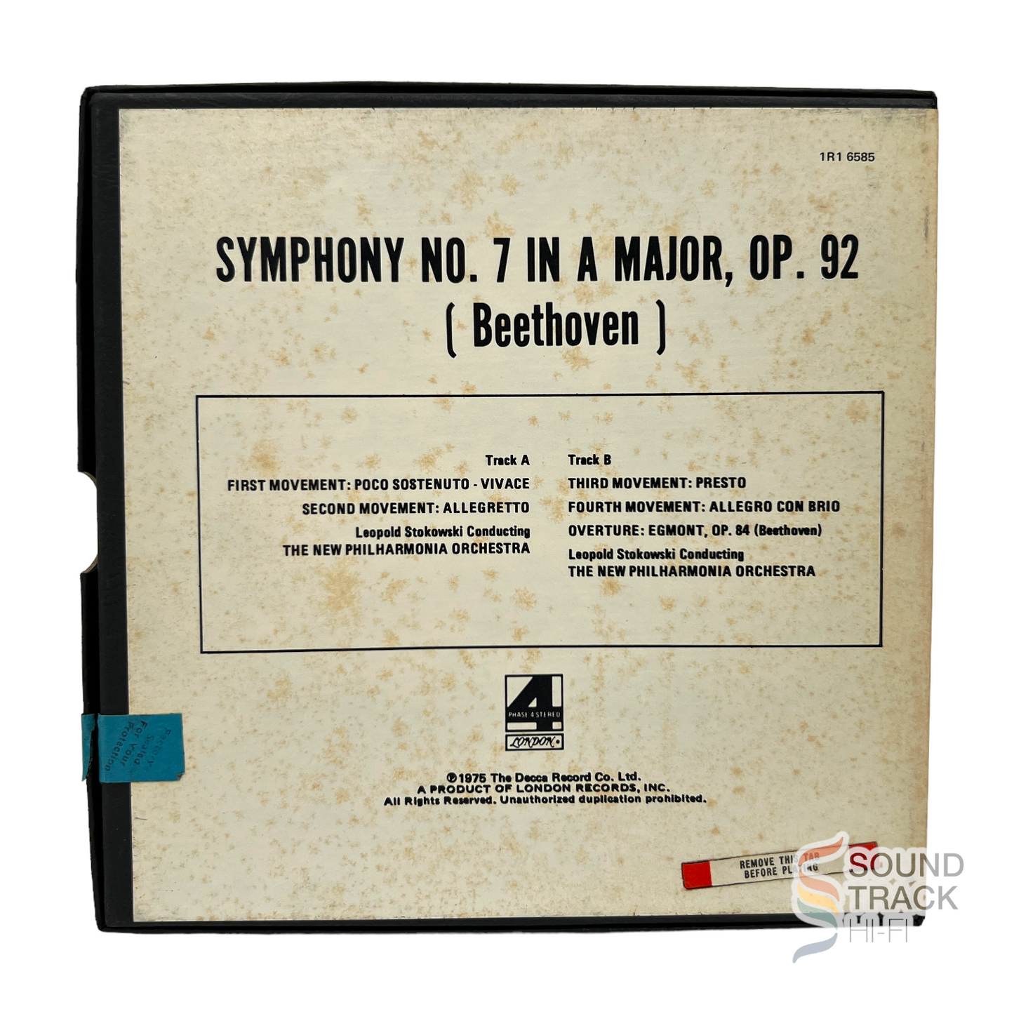 Beethoven Symphony No 7 Leopold Stokowski 7 1/2 IPS Reel Tape London