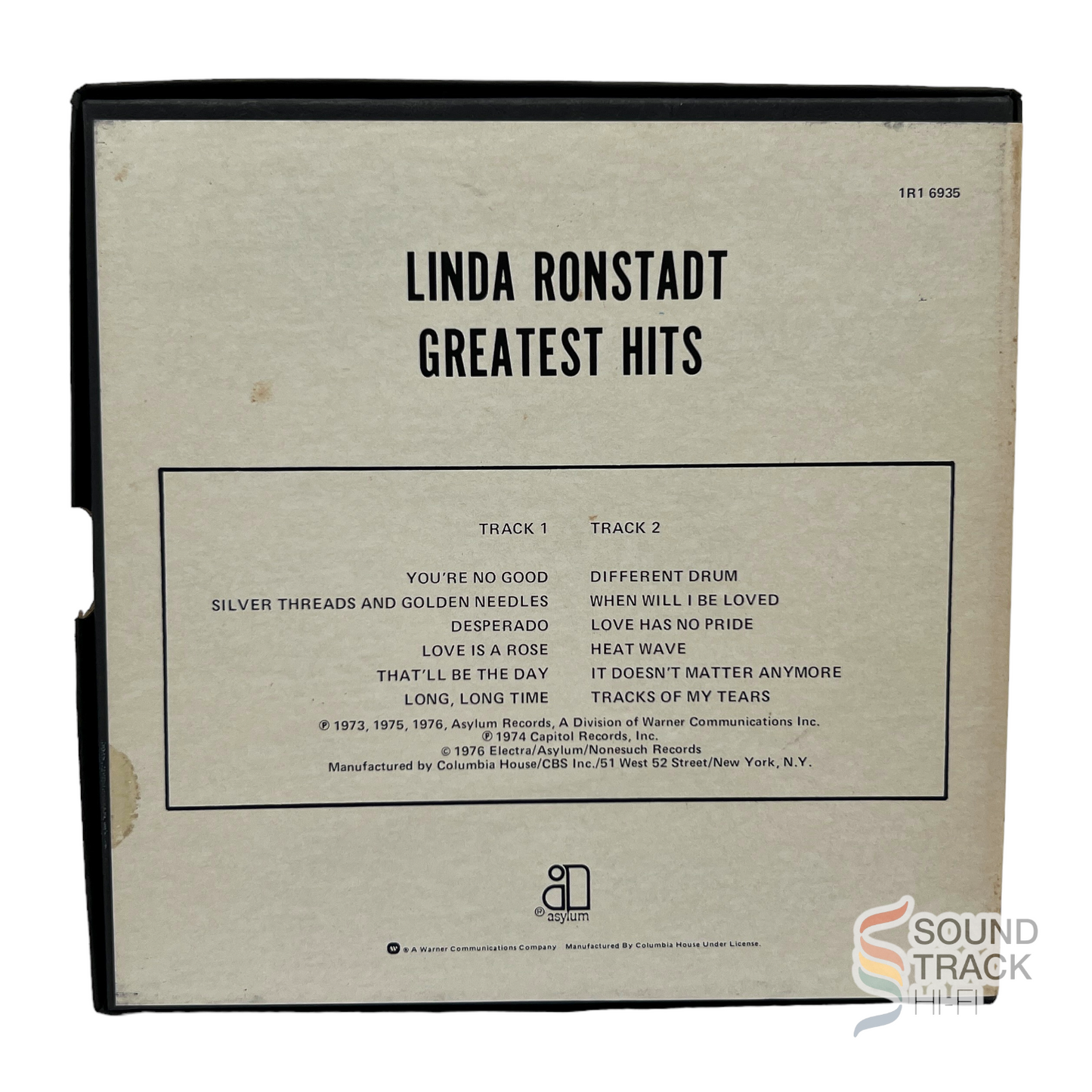 Greatest Hits By Linda Ronstadt 3 3/4 IPS Reel To Reel Tape Asylum