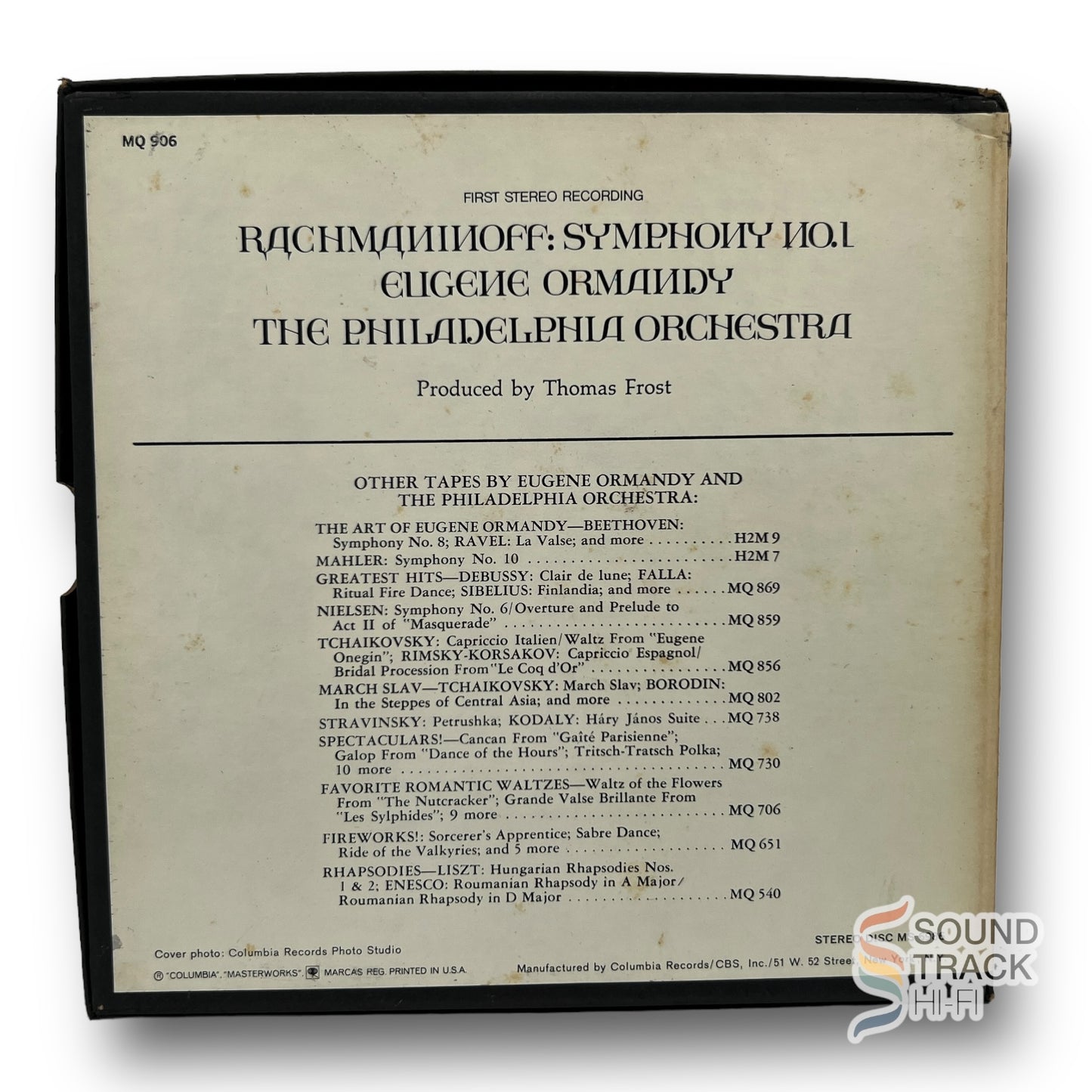 Rachmaninoff Symphony No 1 Eugene Ormandy 7 1/2 IPS Reel Tape Columbia