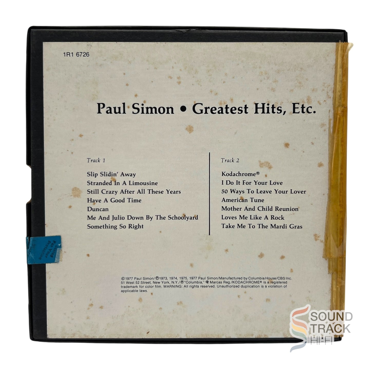 Greatest Hits, Etc. Paul Simon Reel to Reel Tape 3 3/4 IPS Columbia