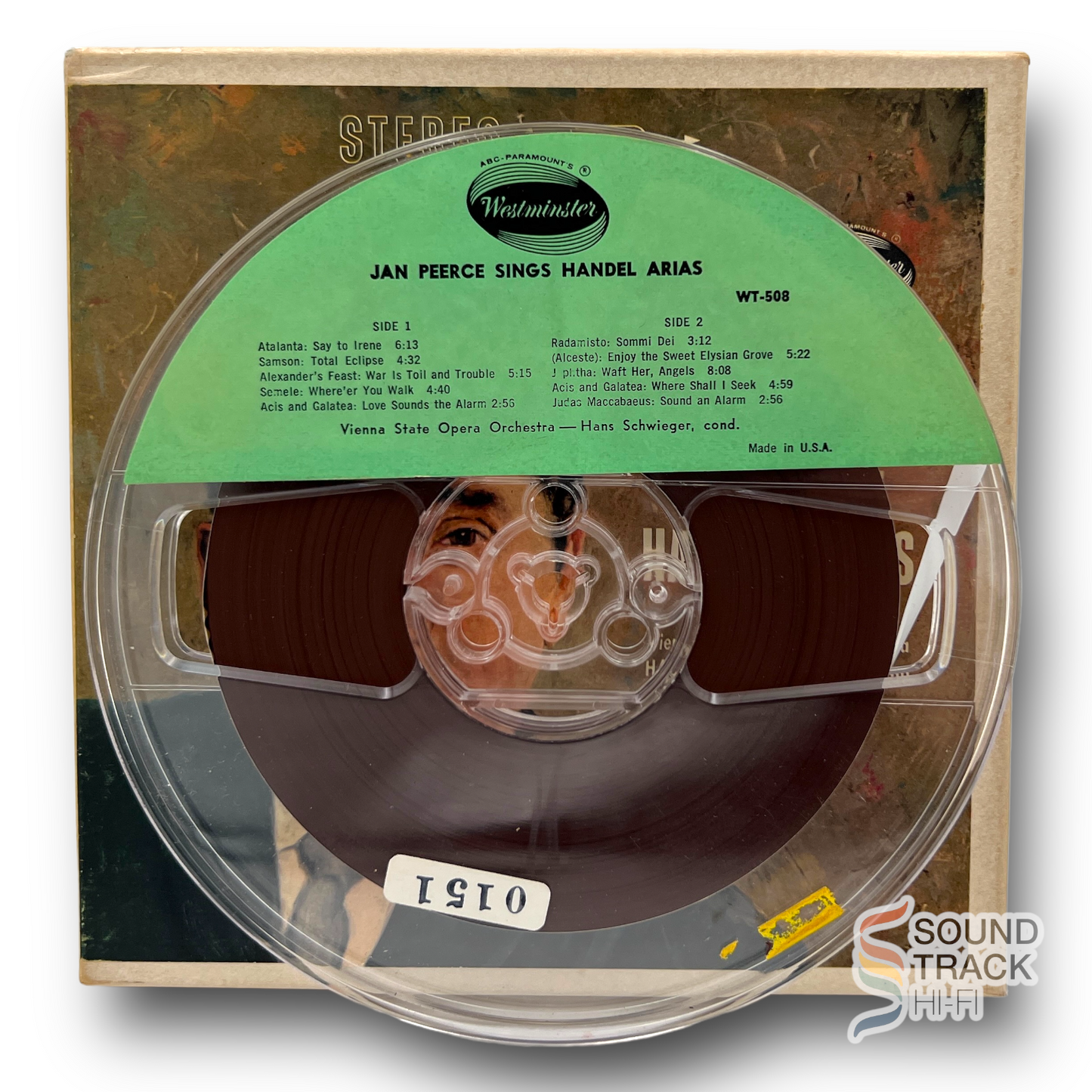 Jan Peerce Sings Handel Arias Schwieger 7 1/2 IPS Reel Tape Westminster