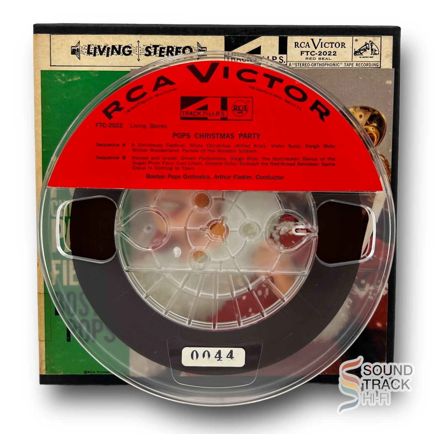 Pops Christmas Party Fiedler Boston Pops 7 1/2 IPS Reel To Reel Tape RCA