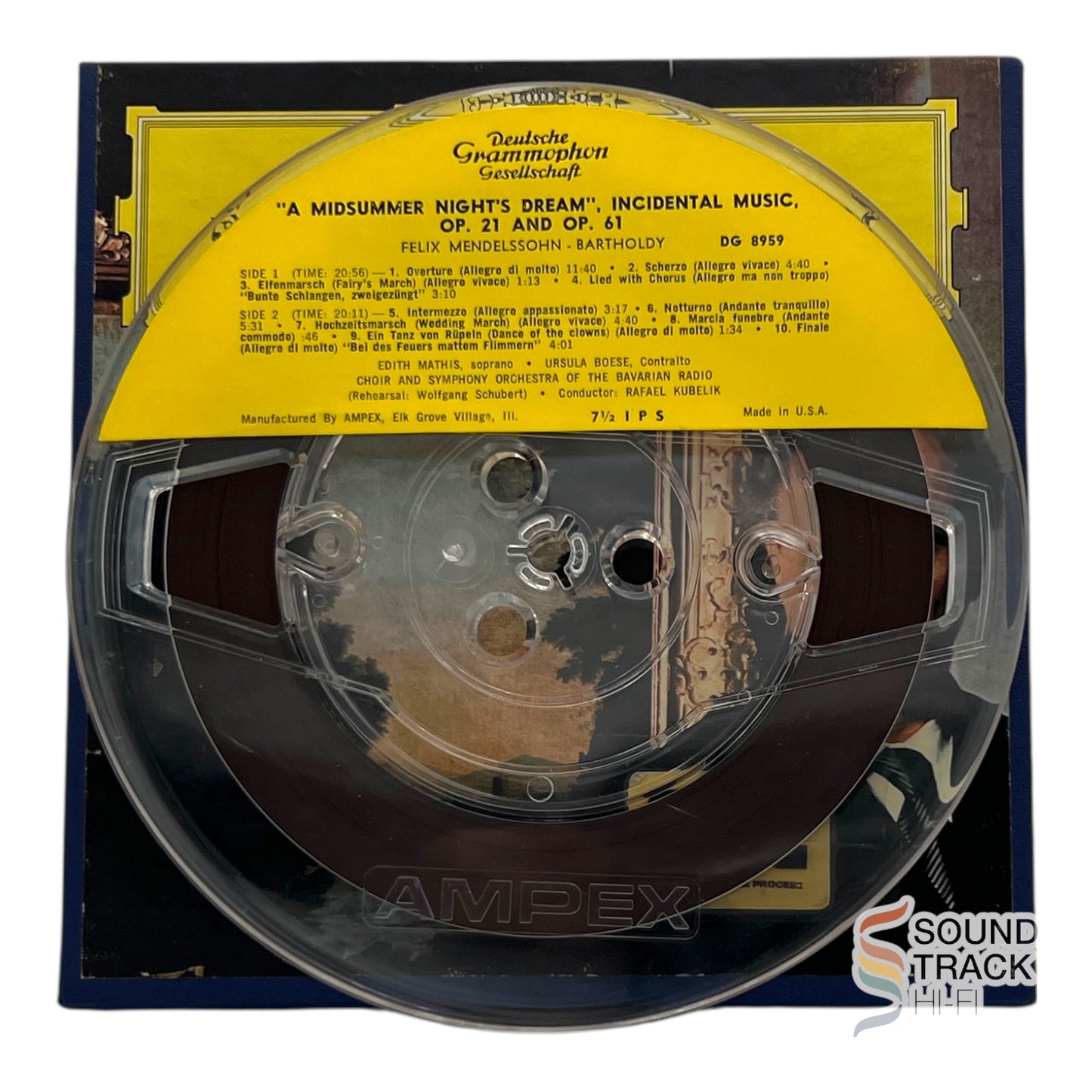 Mendelssohn Music From Midsummer Night's Dream 7.5 IPS Reel Tape Deutsche