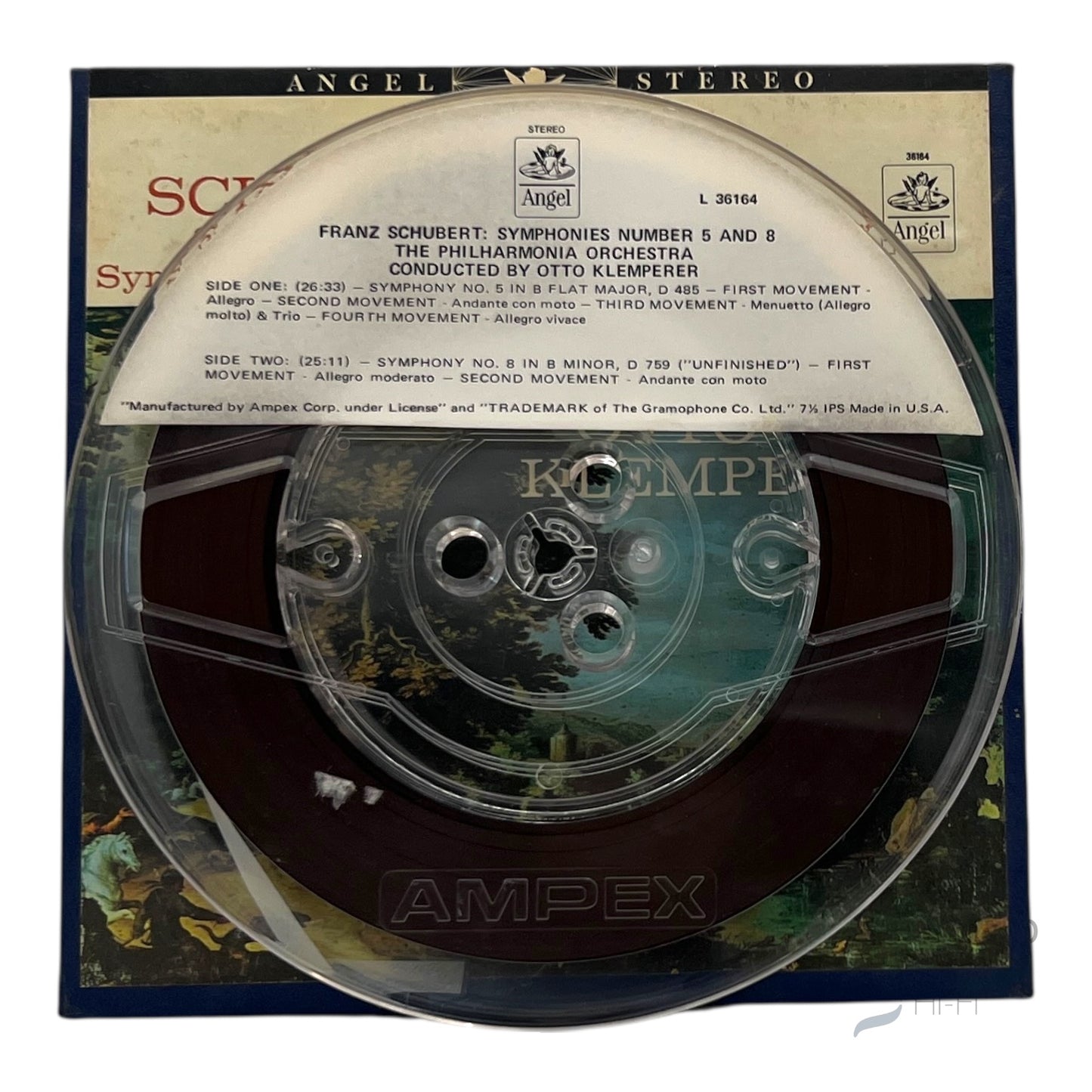 Schubert Symphonies No 5 and 8 Klemperer 7 1/2 IPS Reel Tape London