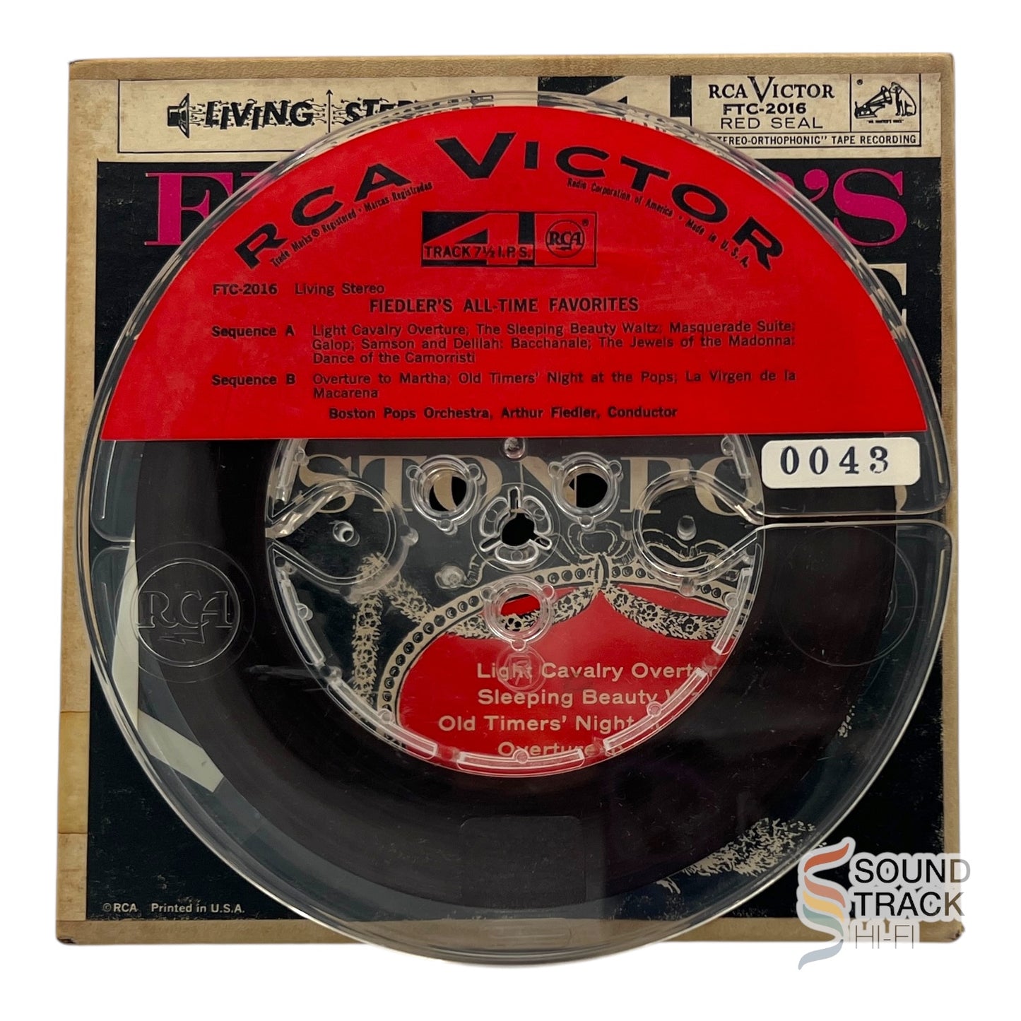 Fiedler's All Time Favorites Fiedler Boston Pops 7 1/2 IPS Reel To Reel Tape RCA