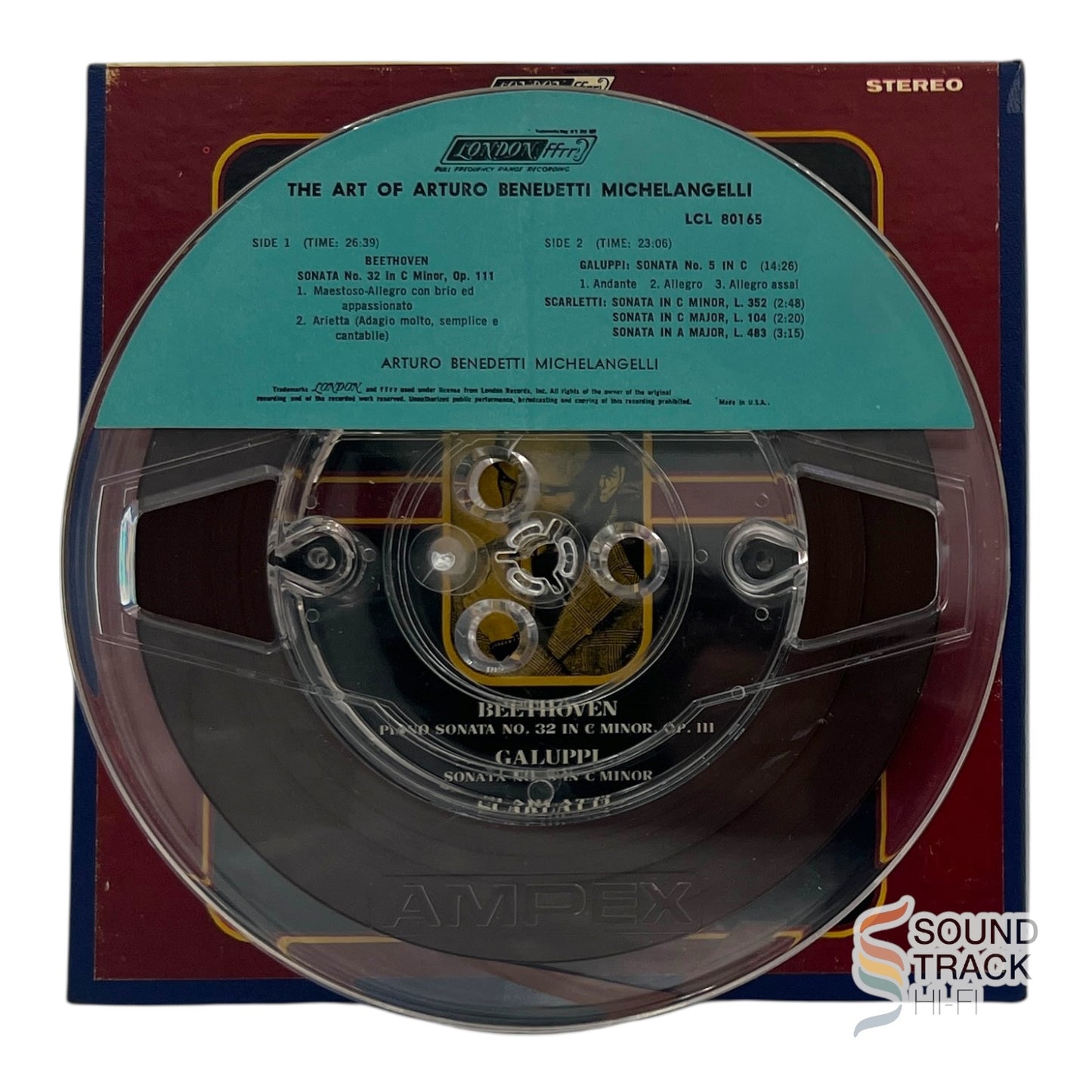Beethoven Sonata No 32 Arturo Benedetti Michelangeli 7 1/2 IPS Reel Tape London