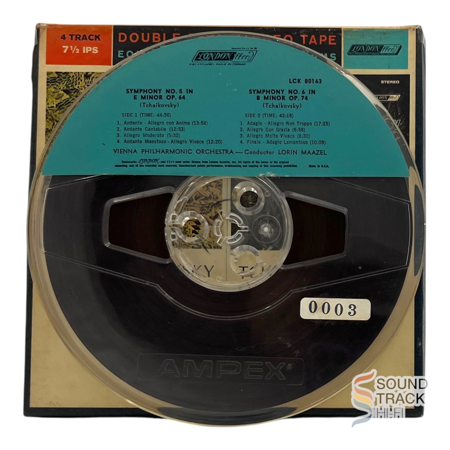 Tchaikovsky Symphony 5 & 6 Vienna Philharmonic Maazel 7.5 IPS Reel Tape London