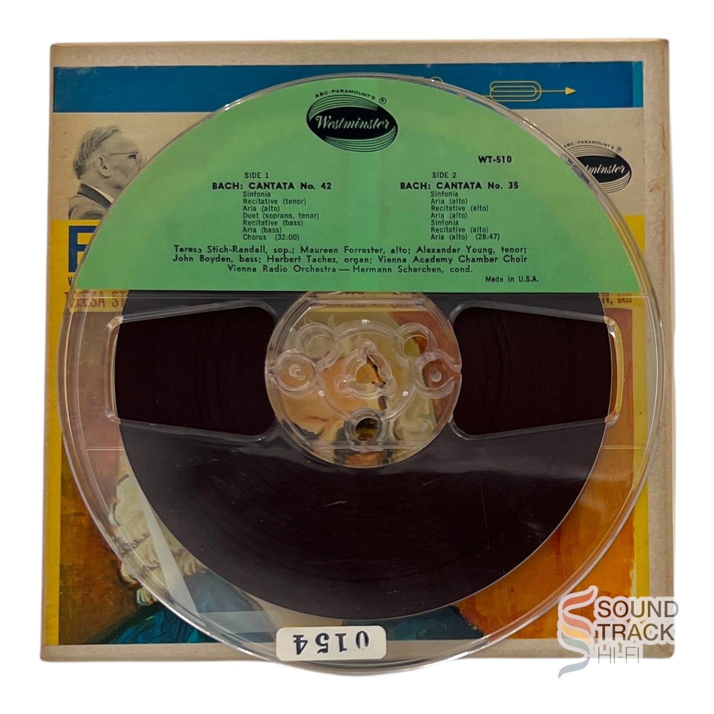 Bach Cantatas 35 and 42 Stitch-Randall Forrester 7 1/2 IPS Reel Tape Westminster