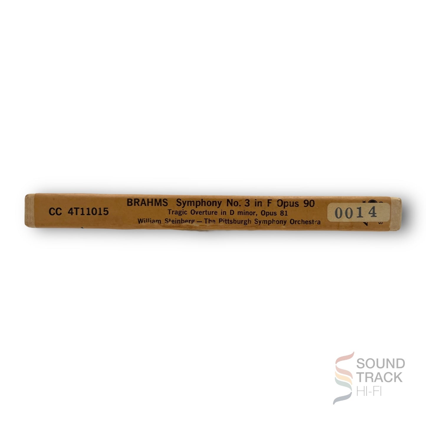 Brahms Symphony No. 3 Pittsburg Symphony Steinberg 7 1/2 IPS Reel Tape Command