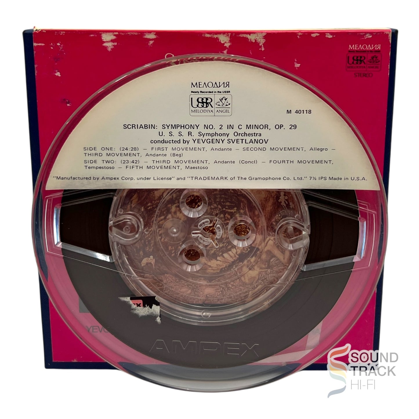 Scriabin Symphony No 2 Svetlanov USSR Symphony Orchestra 7.5 IPS Reel Tape Angel