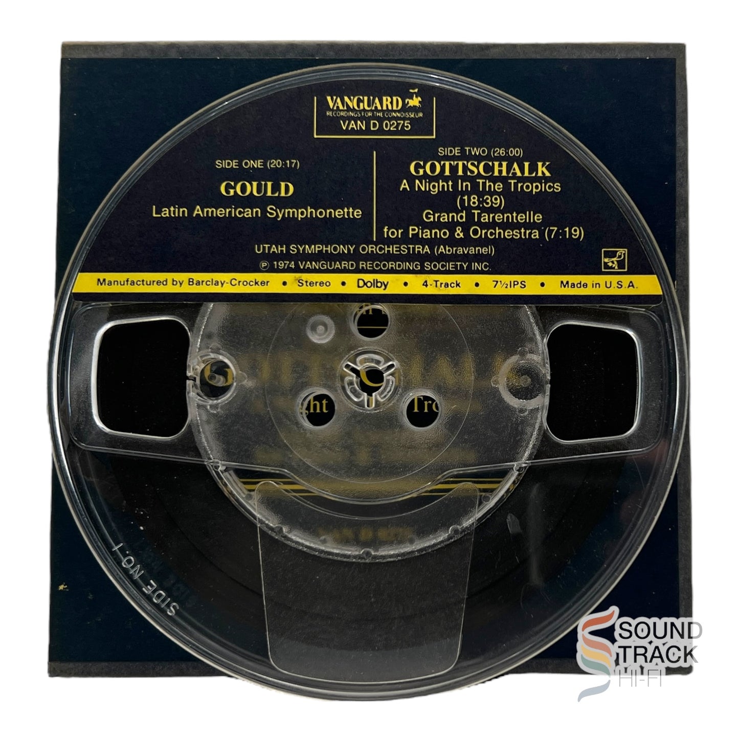 Gould Gottschalk Utah Symphony Orchestra Abravanel 7 1/2 IPS Reel Tape Dolby