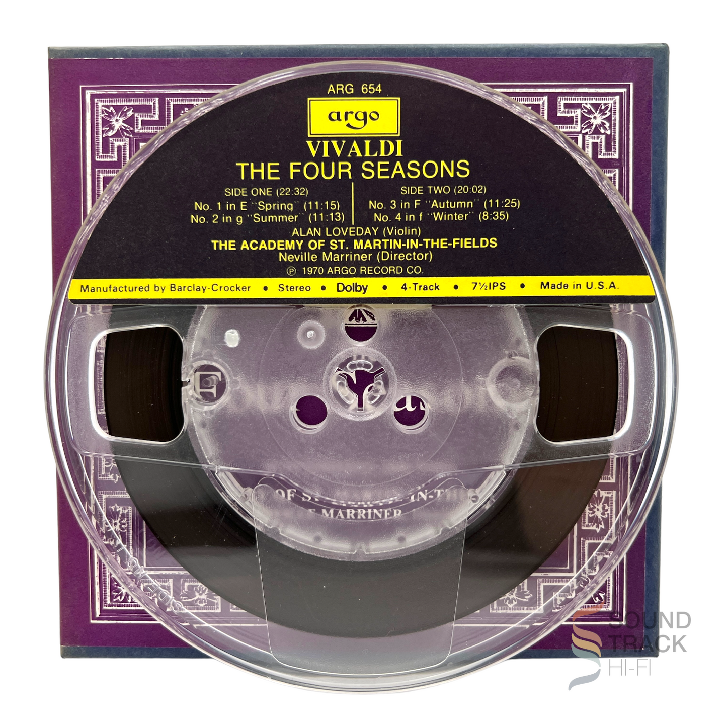 Vivaldi Four Seasons Academy of St Martin In the Fields 7.5 IPS Reel Tape Dolby