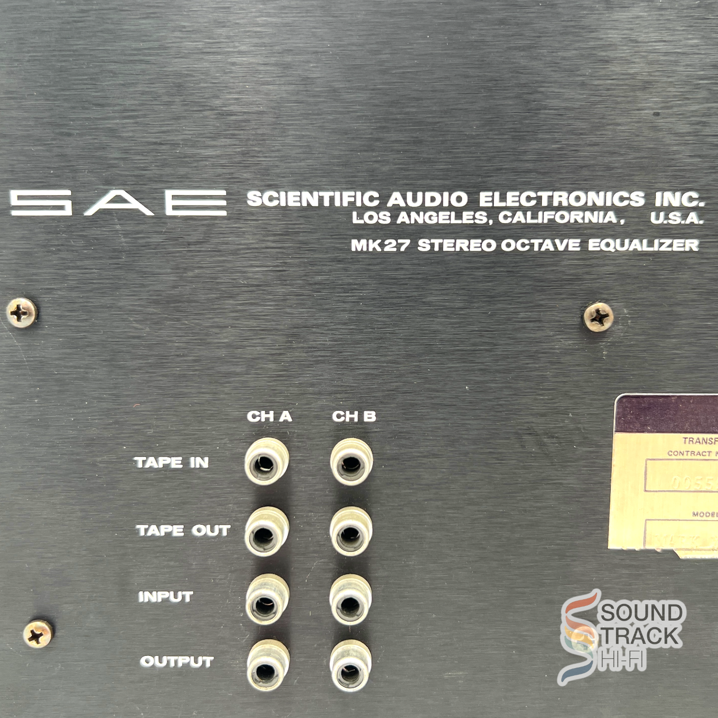 SAE Mark XXVII MK27 Stereo Octave Equalizer