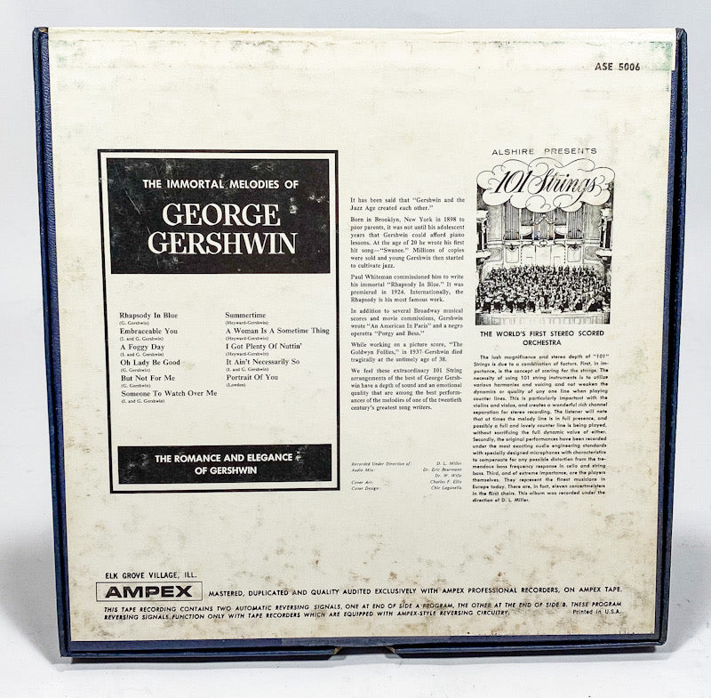 Play George Gershwin Favorites 101 Strings Reel to Reel Tape Audio Spectrum