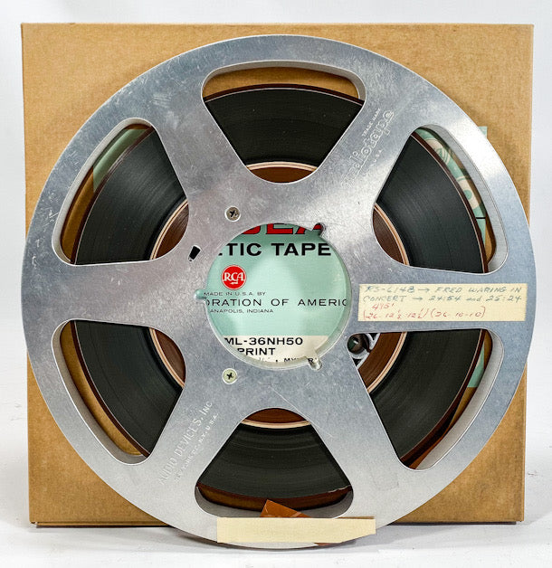 In Concert Fred Waring Master Tape 10 1/2" Reel to Reel Tape RS-6148